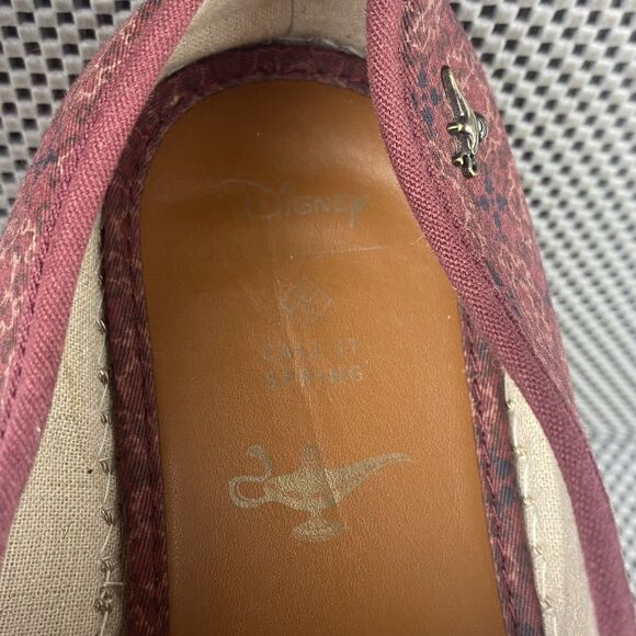 Disney x Call It Spring Aladdin Shoes Mens 10.5 Burgundy Genie Lamp Logo Lace Up - Picture 11 of 14